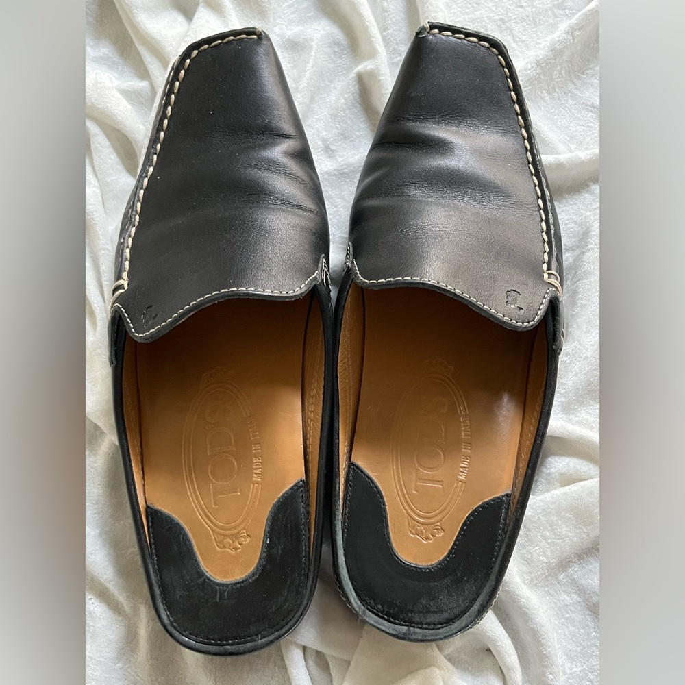 Tods moccasin 37.5 in black leather